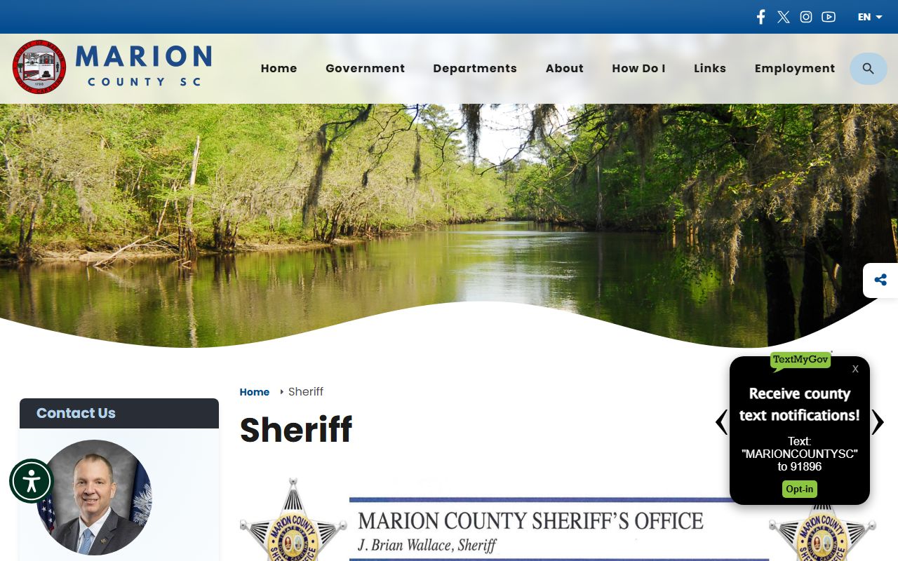 Marion County arrest records and court charges Sheriff page