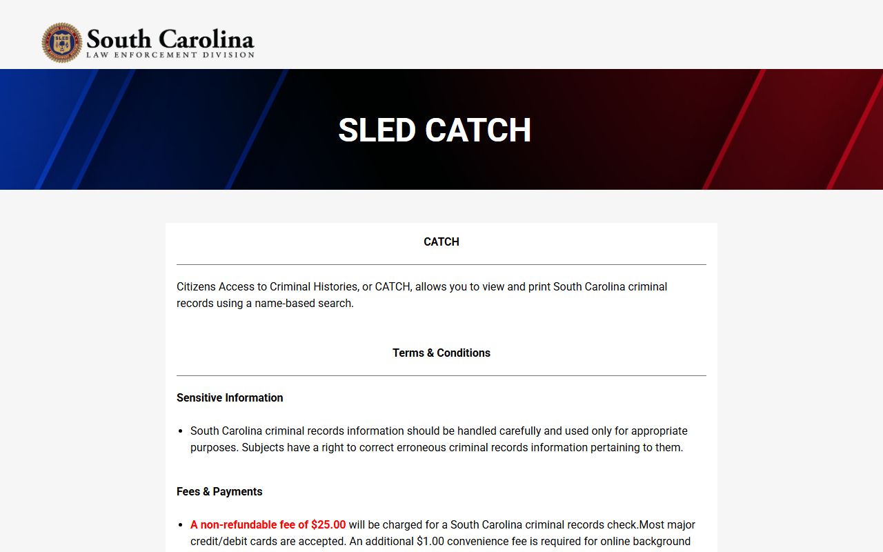 Marion County arrest records and court charges SLED CATCH criminal history