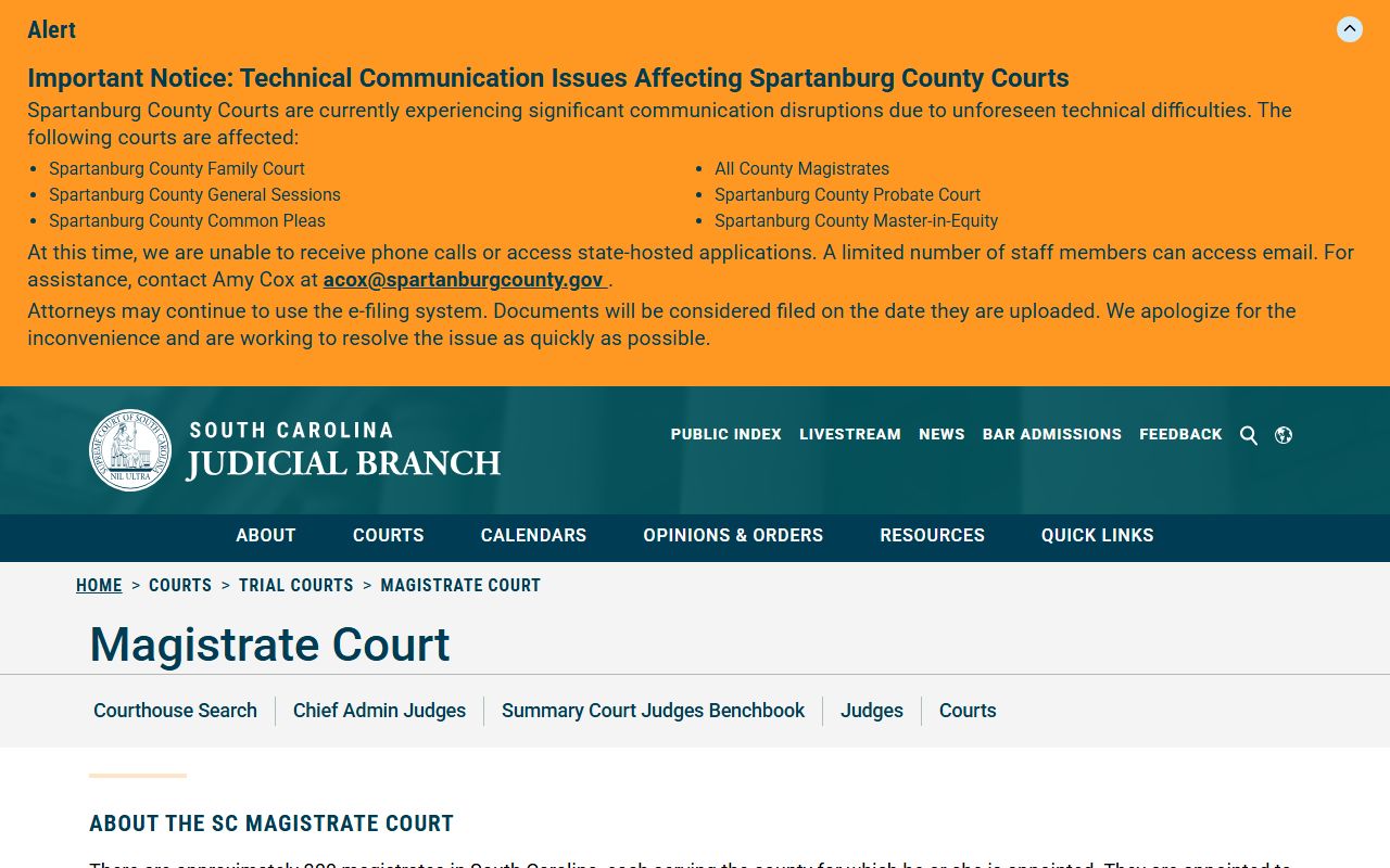 Marion County court dockets Magistrate Court overview