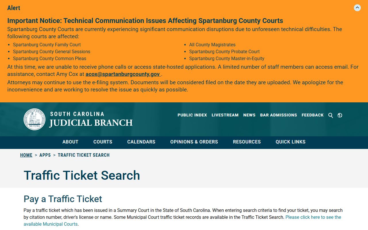Marion County court dockets statewide traffic ticket search