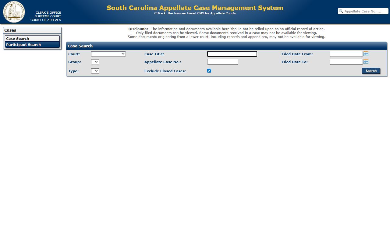 Marion County court records C-Track appellate case search