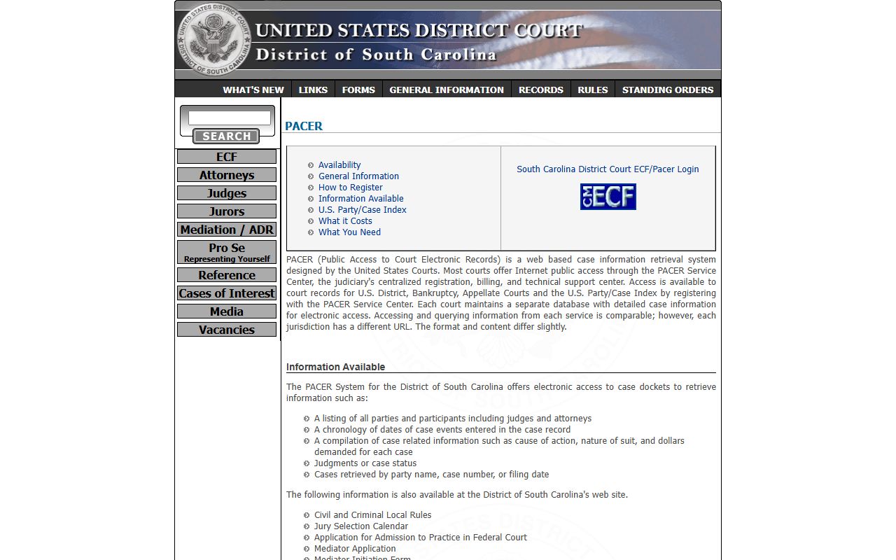 Marion County Circuit Court records federal PACER information