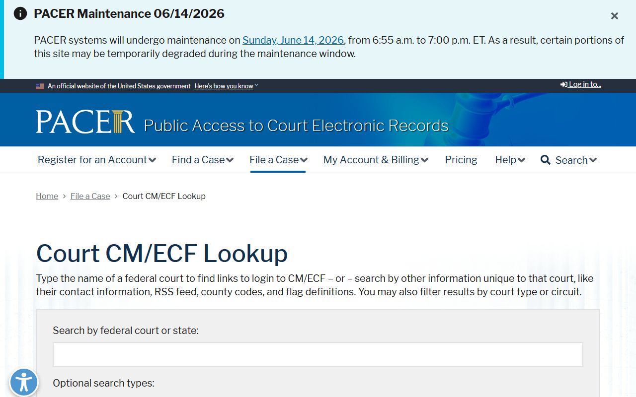 Marion County Circuit Court records PACER CM ECF lookup