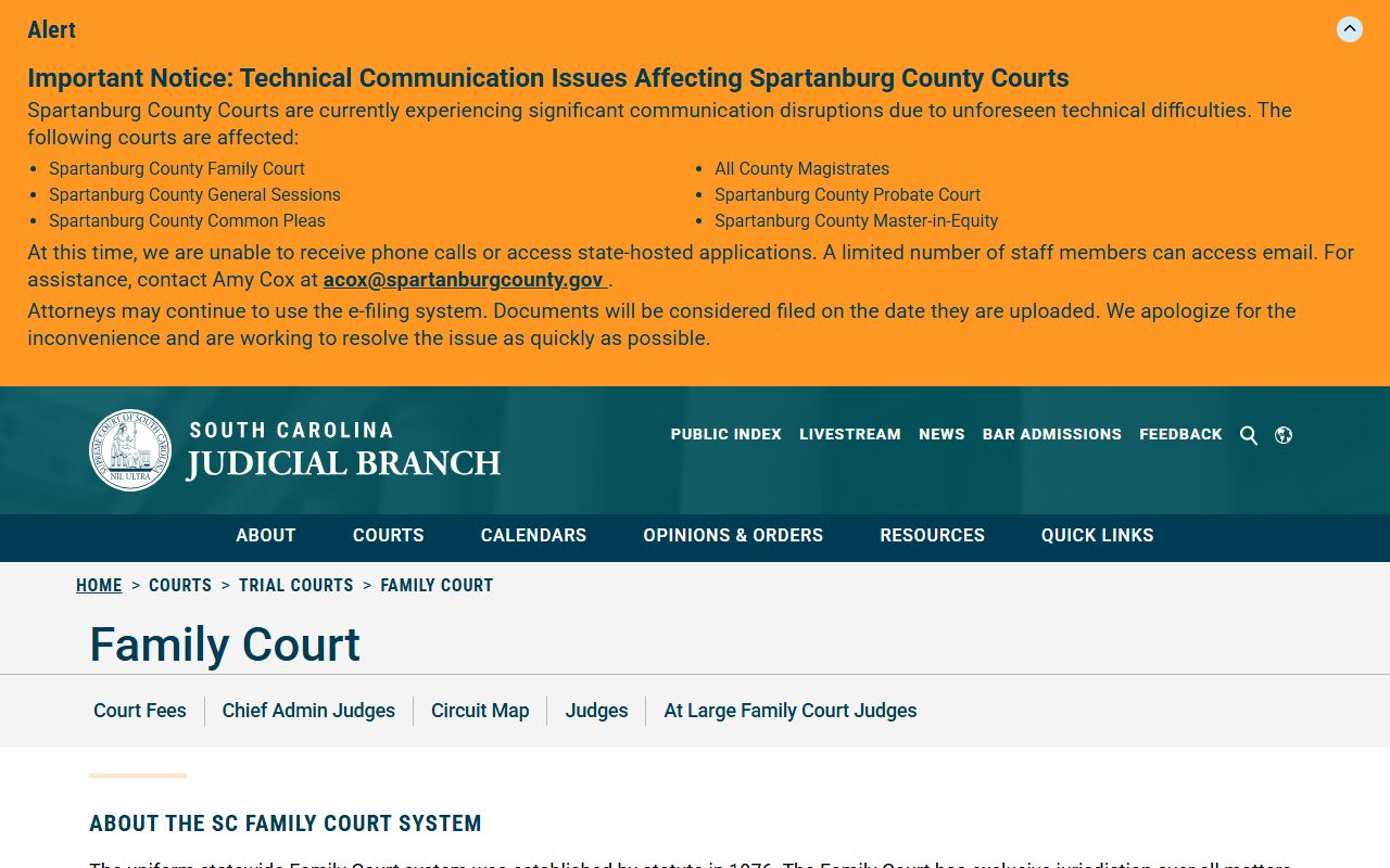 Marion County Family Court records overview from South Carolina Judicial Branch