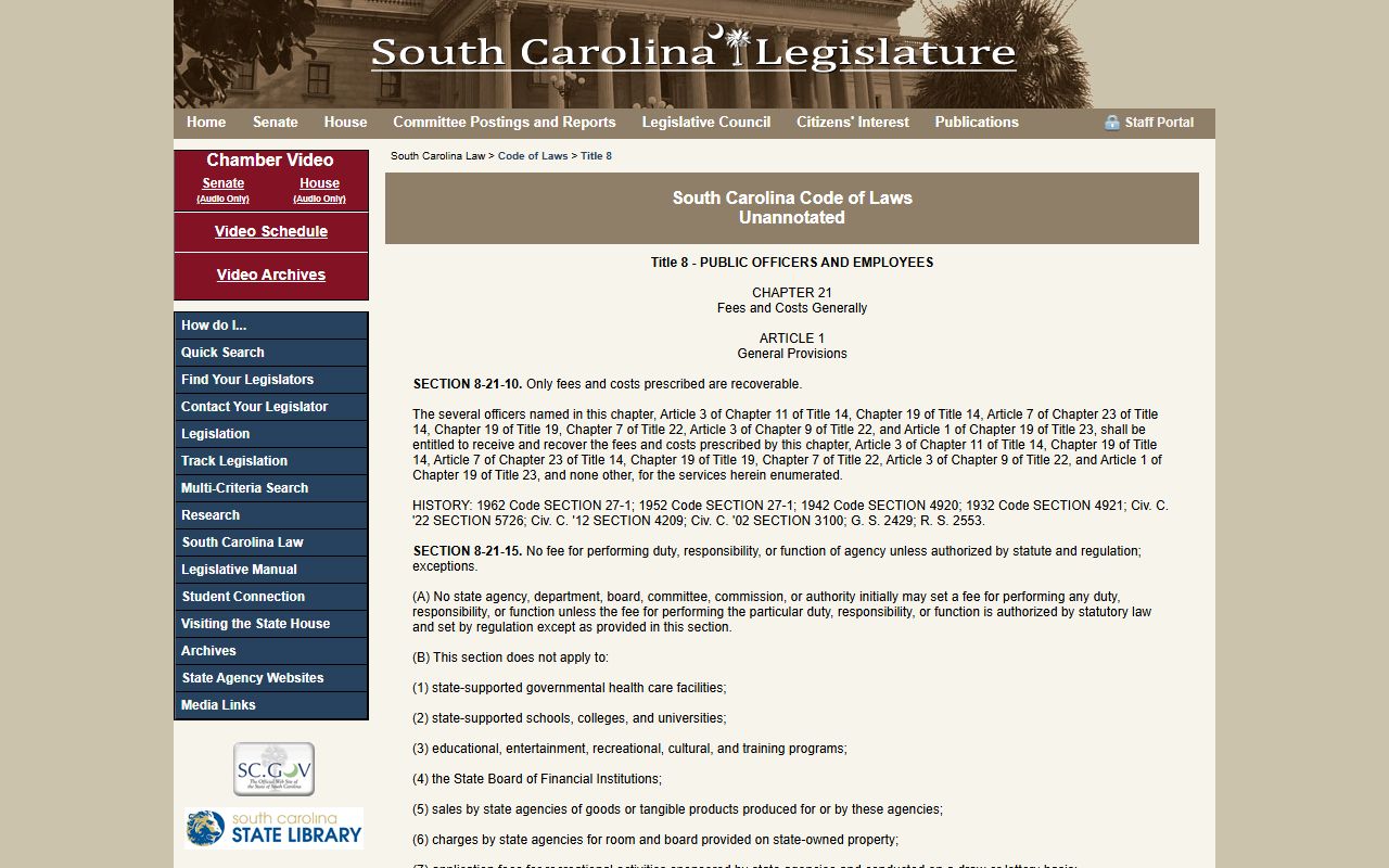 Marion County probate records South Carolina probate fee statute
