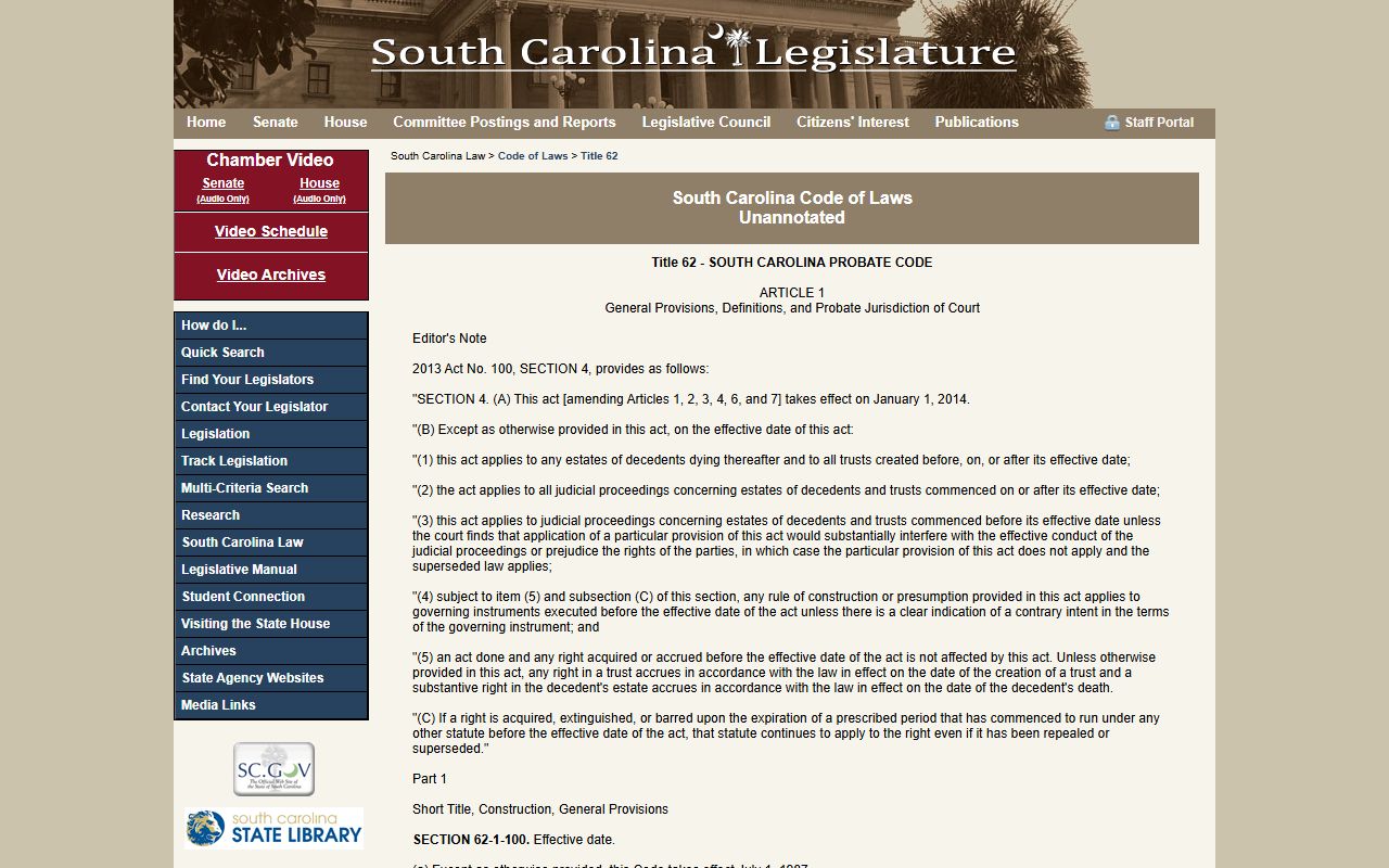 Marion County probate records South Carolina Probate Code jurisdiction