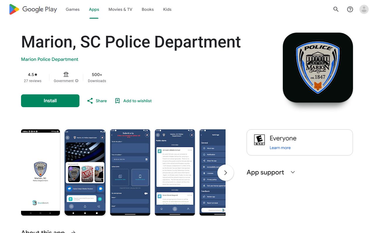 Marion County warrant search Marion Police Google Play app